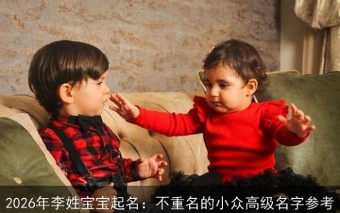 2026年李姓宝宝起名：不重名的小众高级名字参考